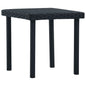 Garten-Beistelltisch Schwarz 40×40×40 cm Poly Rattan