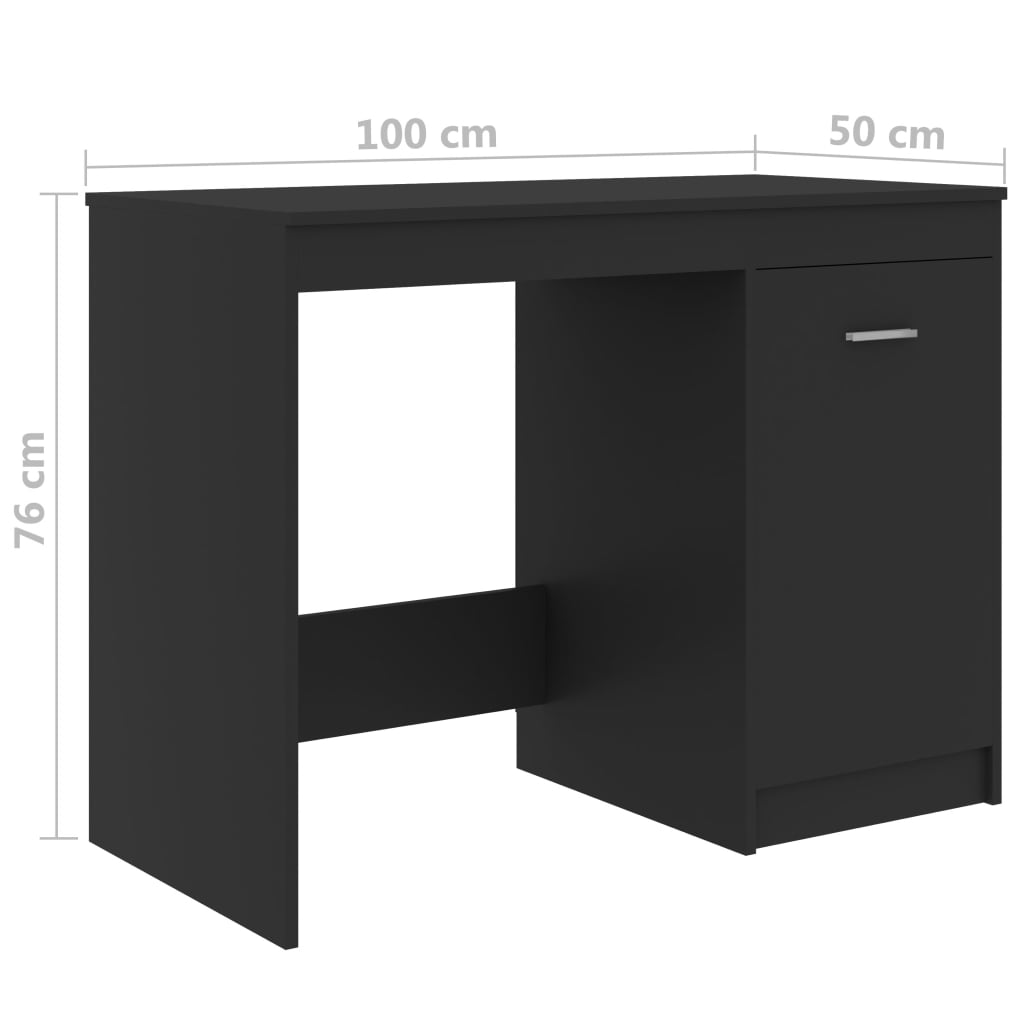 Schreibtisch Grau 100x50x76 cm Holzwerkstoff