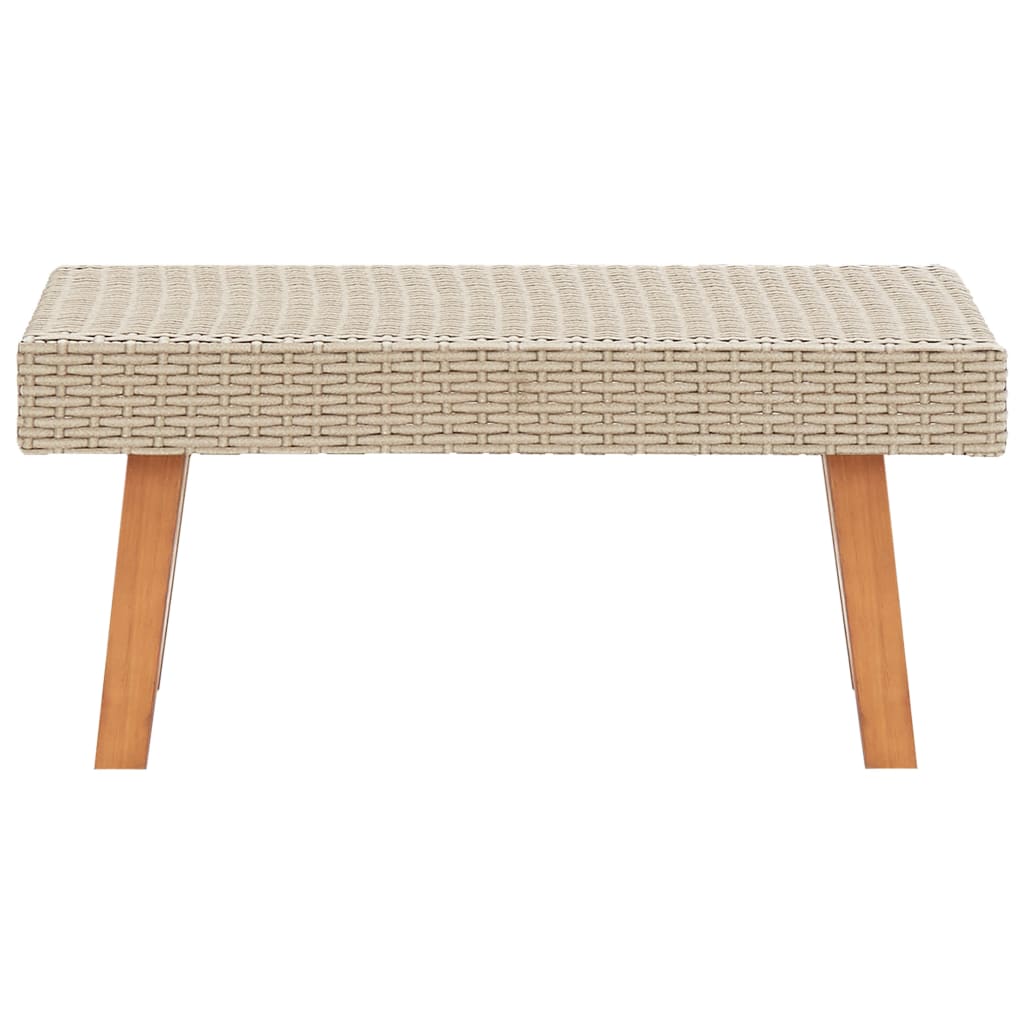 Garten-Couchtisch Poly Rattan Beige