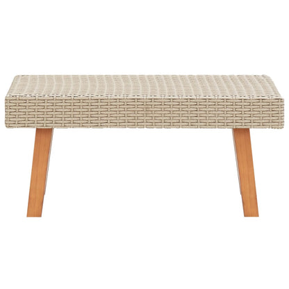 Garten-Couchtisch Poly Rattan Beige