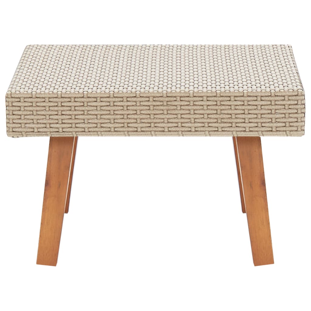 Garten-Couchtisch Poly Rattan Beige