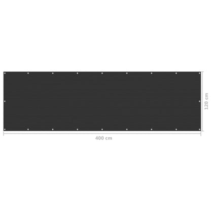 Balkon-Sichtschutz Anthrazit 120x400 cm HDPE