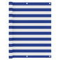 Balkon-Sichtschutz Weiß und Blau 120x500 cm Oxford-Gewebe