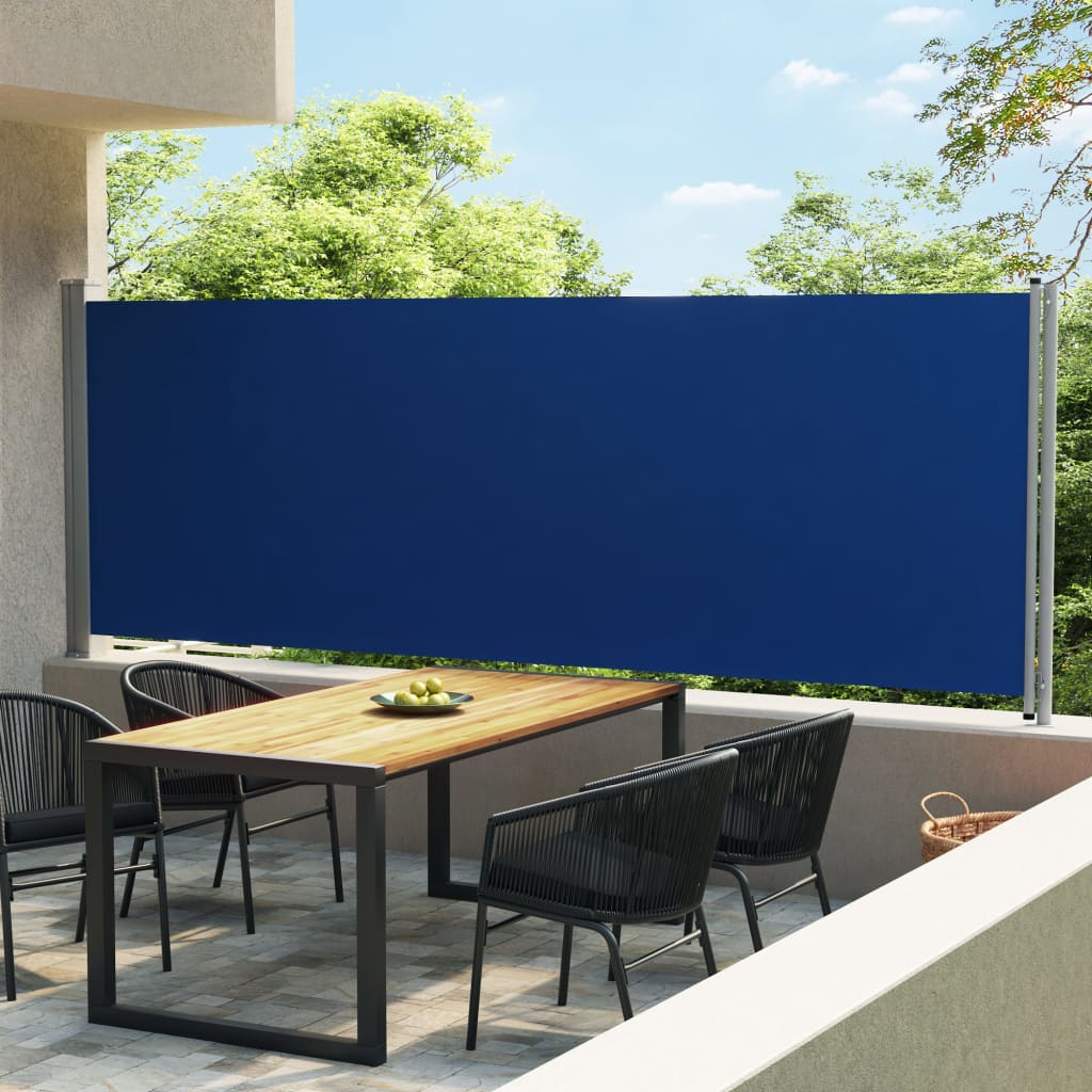 Seitenmarkise Ausziehbar 600x160 cm Blau