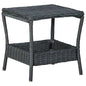 Gartentisch Dunkelgrau 45x45x46,5 cm Poly Rattan