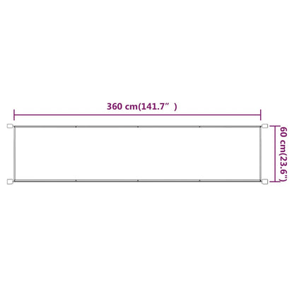 Senkrechtmarkise Terrakotta 60x360 cm Oxford-Gewebe