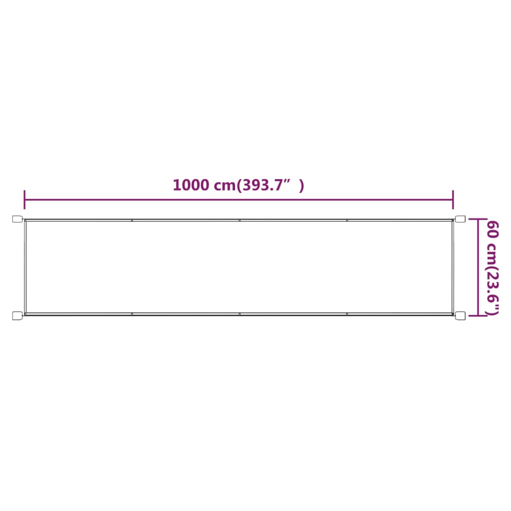 Senkrechtmarkise Terrakotta 60x1000 cm Oxford-Gewebe