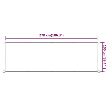 Senkrechtmarkise Terrakotta 100x270 cm Oxford-Gewebe