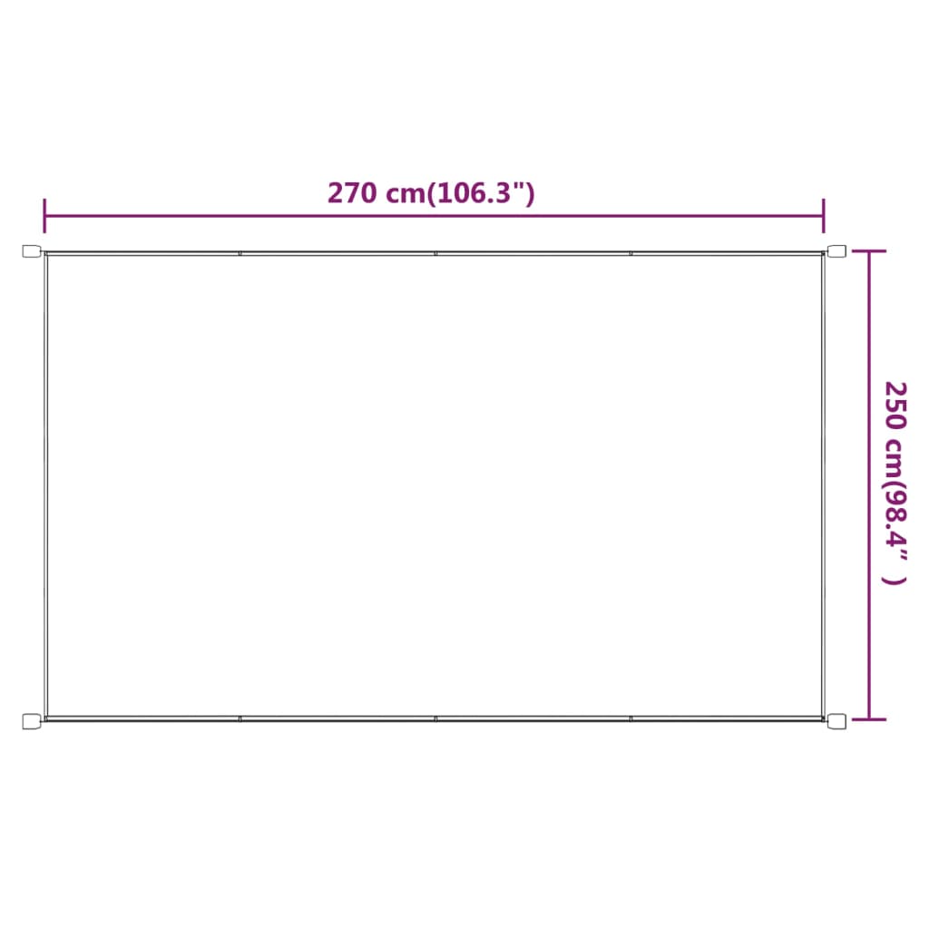 Senkrechtmarkise Terrakotta 250x270 cm Oxford-Gewebe