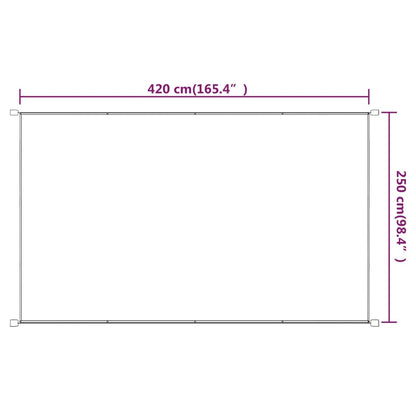 Senkrechtmarkise Terrakotta 250x420 cm Oxford-Gewebe