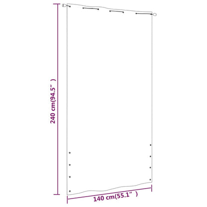 Balkon-Sichtschutz Terrakottarot 140x240 cm Oxford-Gewebe