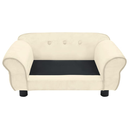 Hundesofa Creme 72x45x30 cm Plüsch