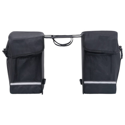 Doppel-Fahrradtasche für Gepäckträger Wasserdicht 35 L Schwarz