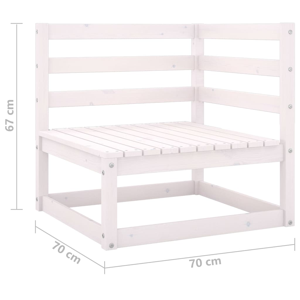 8-tlg. Garten-Lounge-Set mit Kissen Kiefer Massivholz