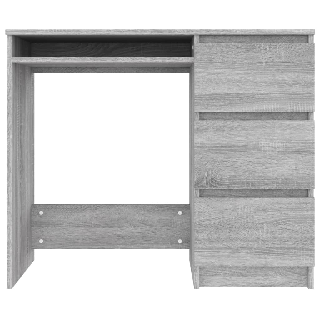 Schreibtisch Grau Sonoma 90x45x76 cm Holzwerkstoff