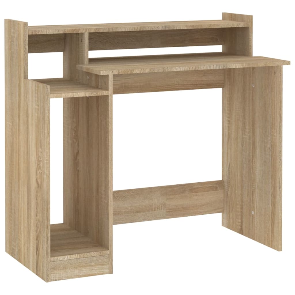 Schreibtisch mit LEDs Sonoma-Eiche 97x45x90 cm Holzwerkstoff