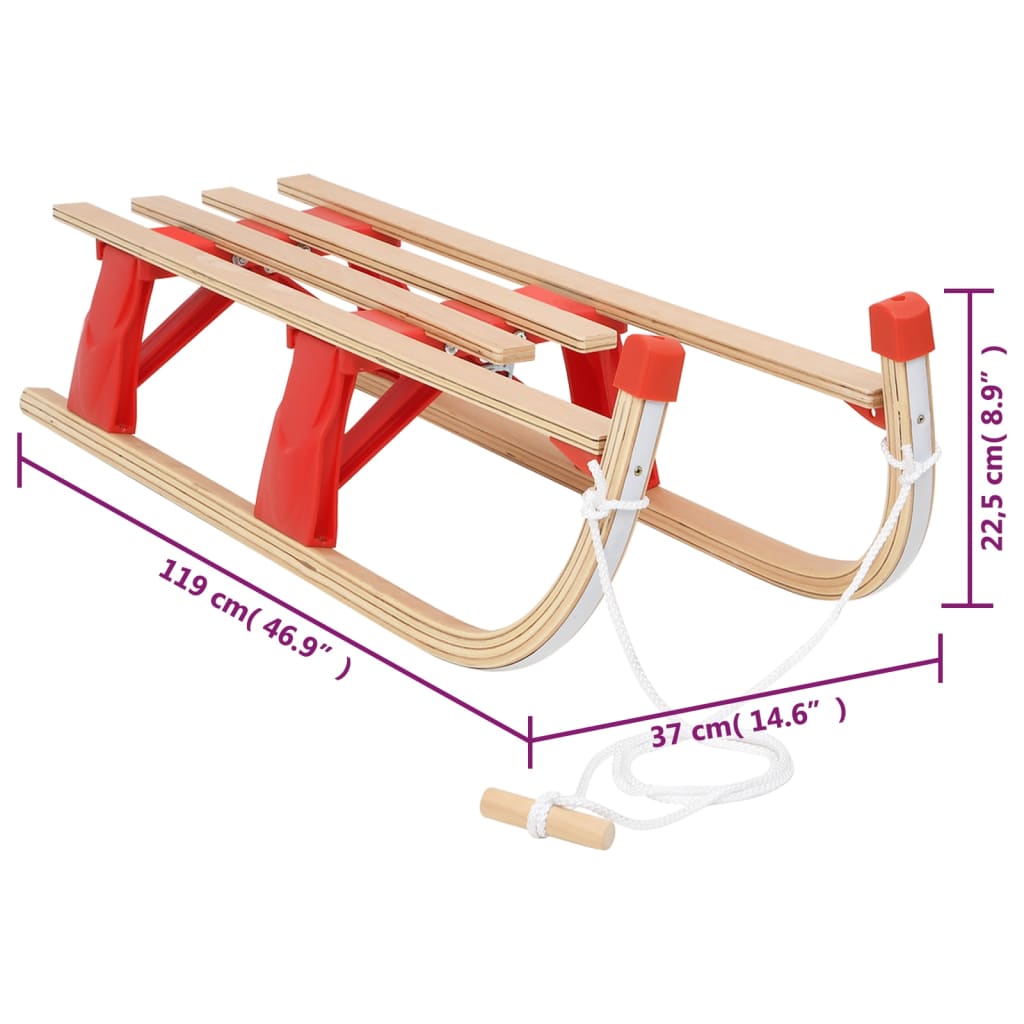 Klappschlitten Holz 110 cm