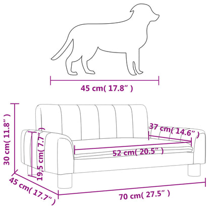 Hundebett Schwarz 70x45x30 cm Stoff