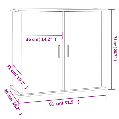 Aquariumständer Grau Sonoma 81x36x73 cm Holzwerkstoff