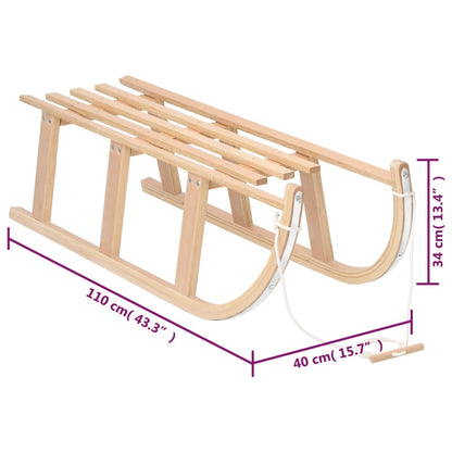 Schlitten 110x40x34 cm Sperrholz