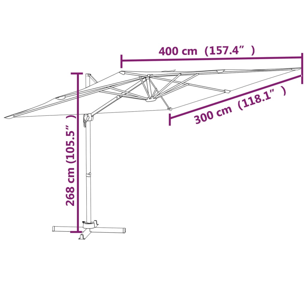 LED-Ampelschirm Grün 400x300 cm