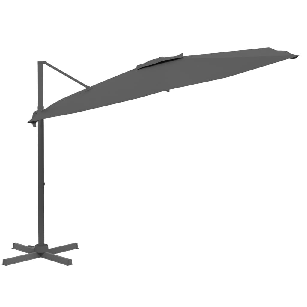 LED-Ampelschirm Anthrazit 400x300 cm