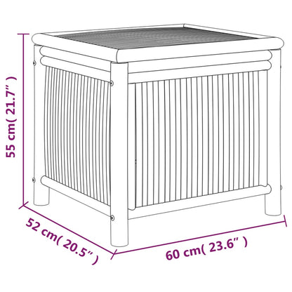 Gartentruhe 60x52x55 cm Bambus