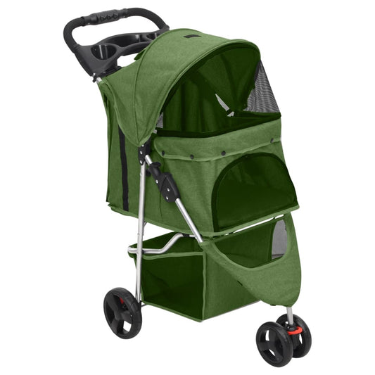 Hundewagen Faltbar Grün 80x46x98 cm Oxford-Gewebe