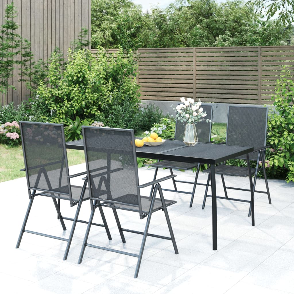 Gartentisch Anthrazit 165x80x72 cm Stahlgitter