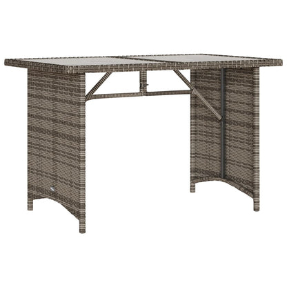 6-tlg. Garten-Sofagarnitur mit Kissen Grau Poly Rattan