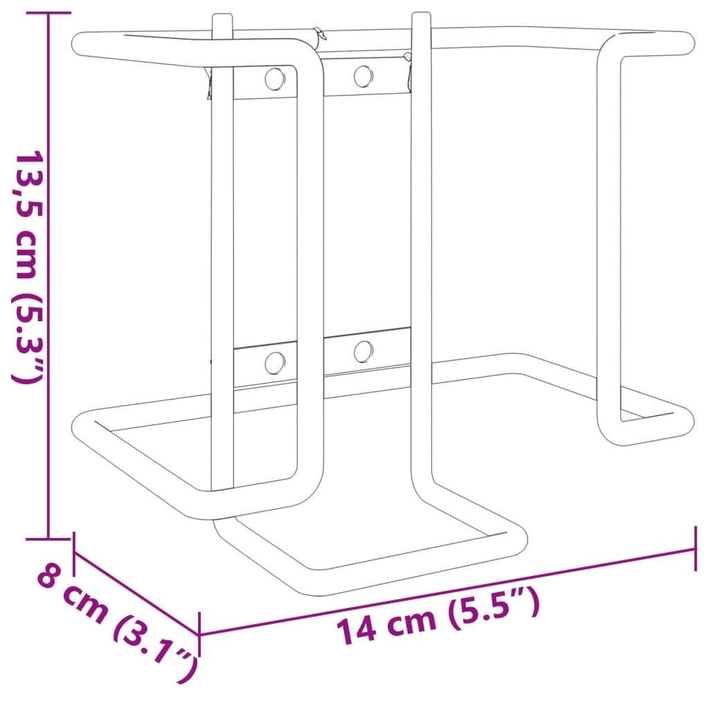 Salzlecksteinhalter Schwarz Stahl