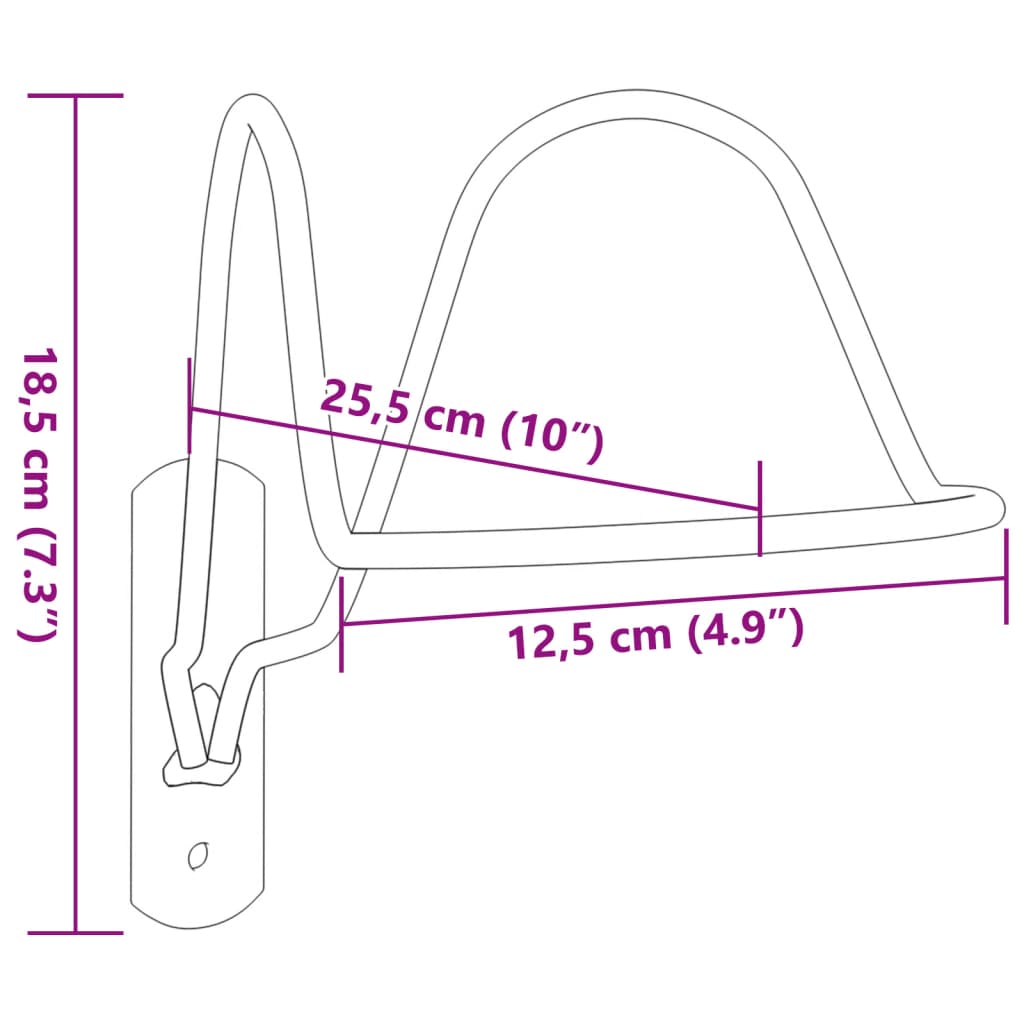 Wandhalter für Reithelm Schwarz Stahl