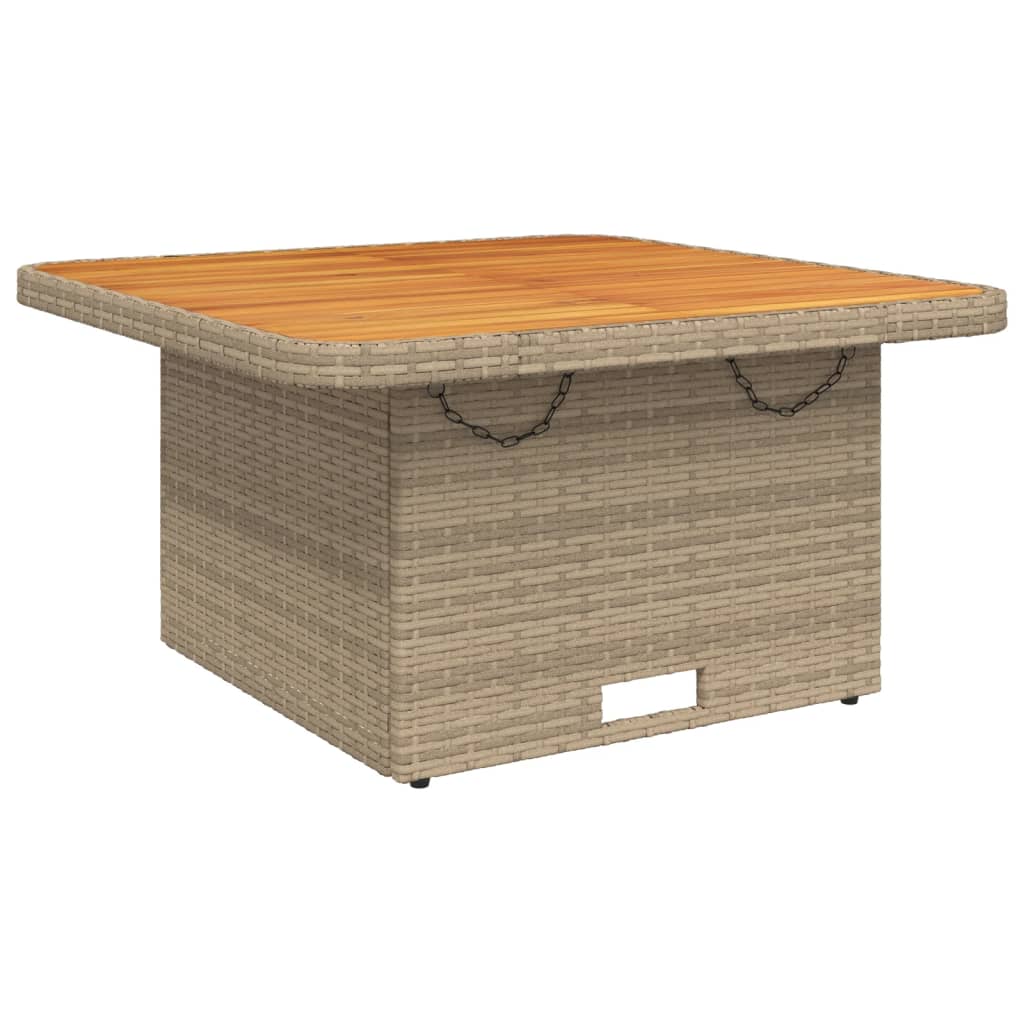 2-tlg. Garten-Sofagarnitur mit Kissen Beige Poly Rattan