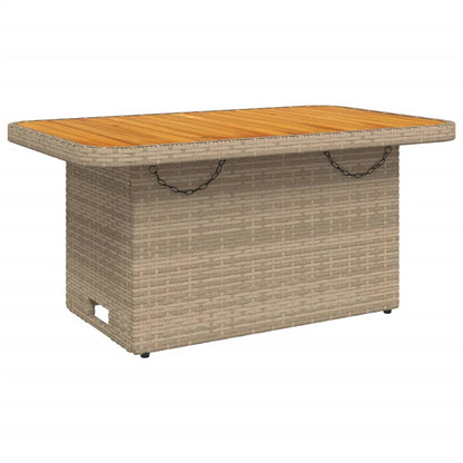 2-tlg. Garten-Sofagarnitur mit Kissen Beige Poly Rattan