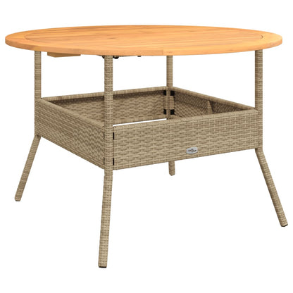 2-tlg. Garten-Sofagarnitur mit Kissen Beige Poly Rattan