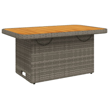 3-tlg. Garten-Lounge-Set mit Kissen Grau Poly Rattan