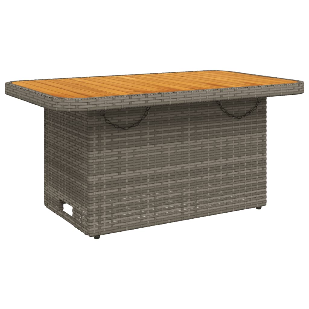 3-tlg. Garten-Lounge-Set mit Kissen Grau Poly Rattan