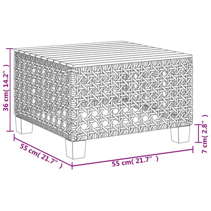 5-tlg. Garten-Sofagarnitur mit Kissen Grau Poly Rattan