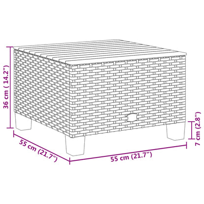 6-tlg. Garten-Sofagarnitur mit Kissen Schwarz Poly Rattan