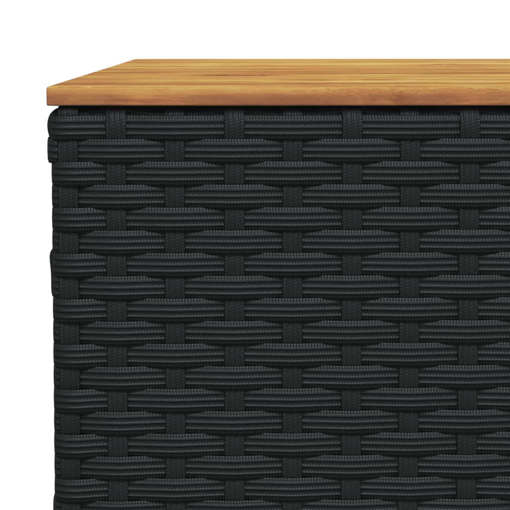 7-tlg. Garten-Sofagarnitur mit Kissen Schwarz Poly Rattan