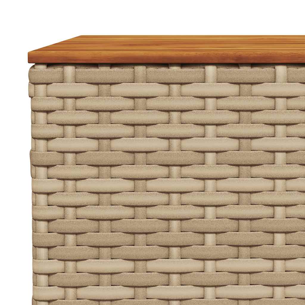 5-tlg. Garten-Sofagarnitur mit Kissen Beige Poly Rattan