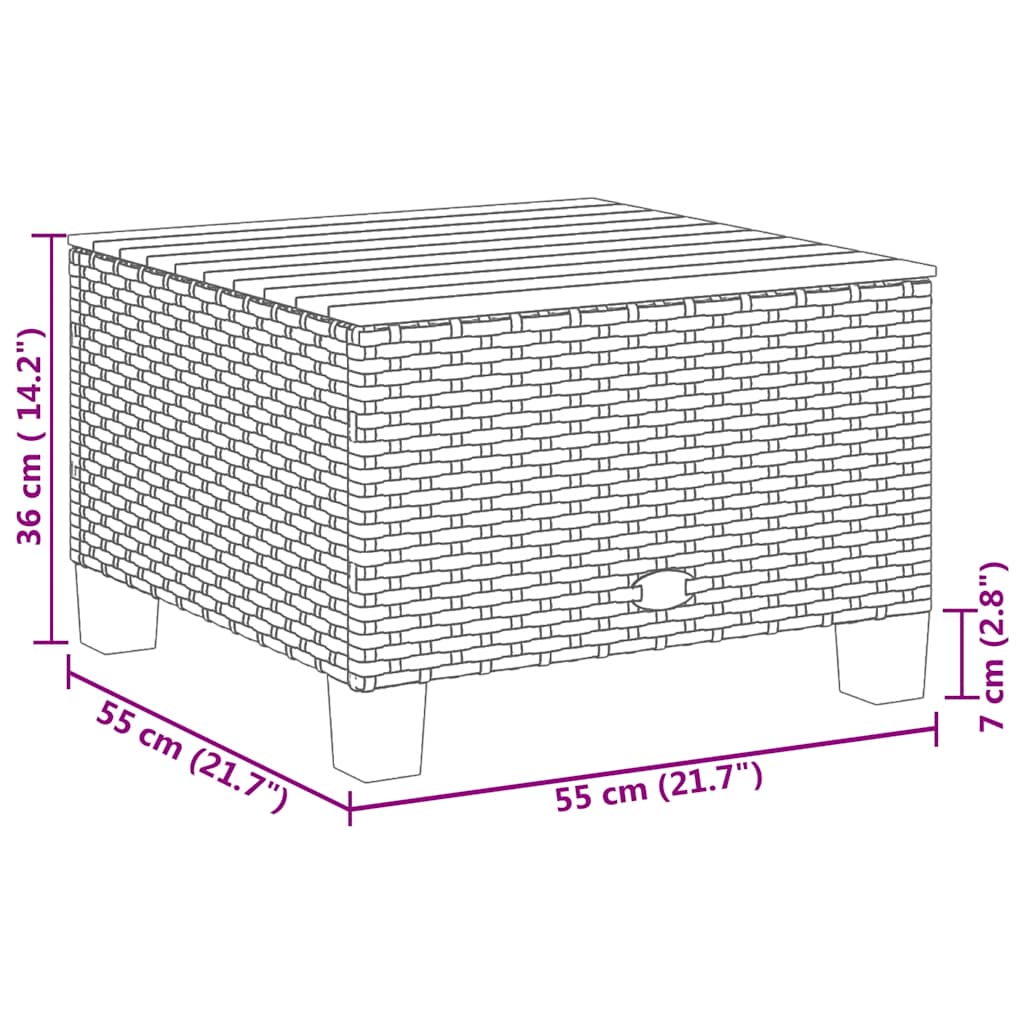 10-tlg. Garten-Sofagarnitur mit Kissen Beige Poly Rattan