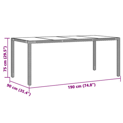 9-tlg. Garten-Bistro-Set mit Kissen Braun Poly Rattan