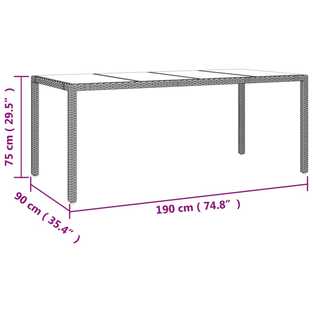 9-tlg. Garten-Bistro-Set mit Kissen Beige Poly Rattan