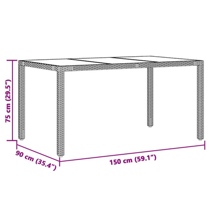 7-tlg. Garten-Bistro-Set mit Kissen Grau Poly Rattan