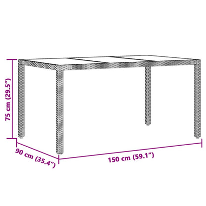 7-tlg. Garten-Bistro-Set mit Kissen Braun Poly Rattan