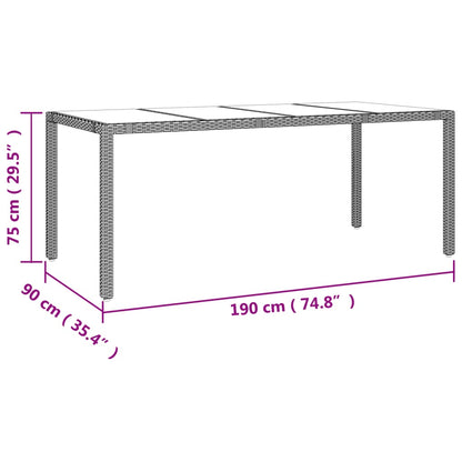 9-tlg. Garten-Bistro-Set mit Kissen Braun Poly Rattan