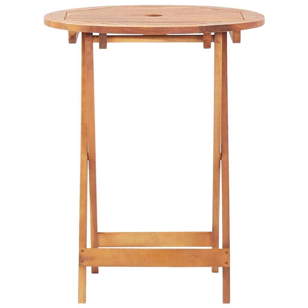 3-tlg. Bistro-Set Beige Polypropylen und Massivholz