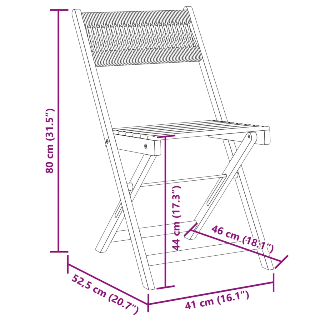 3-tlg. Bistro-Set Schwarz Polypropylen und Massivholz