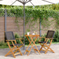 3-tlg. Bistro-Set Schwarz Poly Rattan und Massivholz